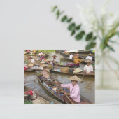 Floating Market Postkarte (Stehend Vorderseite)