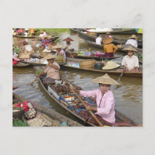 Floating Market Postkarte