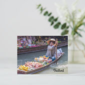 Floating Market, Thailand Postkarte (Stehend Vorderseite)