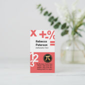 Floating-Math-Zahlen Visitenkarte (Stehend Vorderseite)