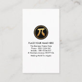 Floating-Math-Zahlen Visitenkarte (Rückseite)