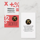 Floating-Math-Zahlen Visitenkarte (Vorne/Hinten)