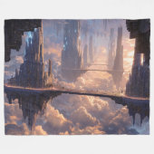 Floating Metropolis in the Clouds Fleecedecke (Vorderseite (Horizontal))