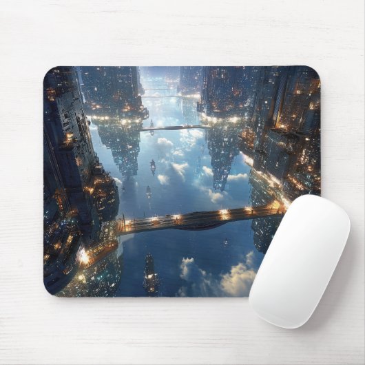 Floating Metropolis in the Sky Mousepad (Mit Mouse)