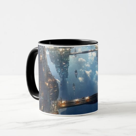 Floating Metropolis in the Sky Tasse (Vorderseite Links)
