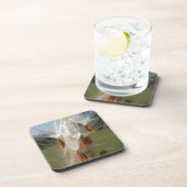 Floating Milkweed Seeds Art Print/Graphic Getränkeuntersetzer (Rechte Seite)