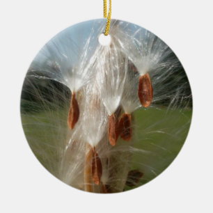 Floating Milkweed Seeds Art Print/Graphic Keramik Ornament