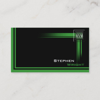 Floating Monogram Moderne benutzerdefinierte Farbe Visitenkarte