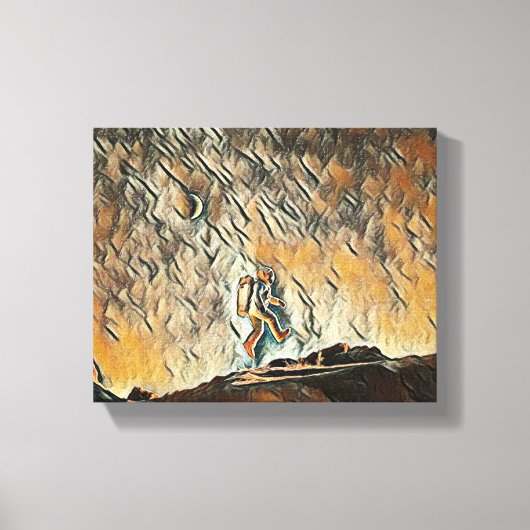 "Floating on Discovery: A Scientist's Journey" Leinwanddruck (Vorderseite)