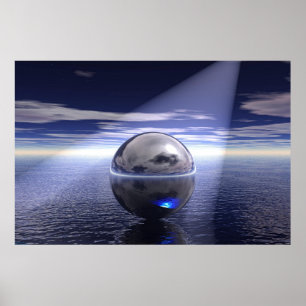 Floating Orb Poster