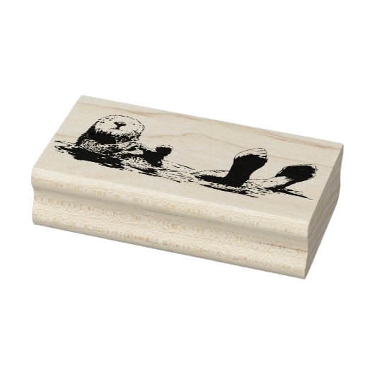 Floating Otter Neu montierte Kautschuk-Briefmarke Gummistempel (Stempel)
