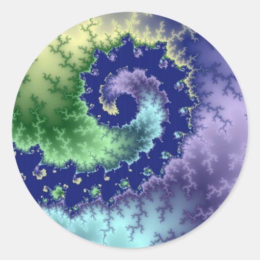 Floating Out - Fraktal-Aufkleber Runder Aufkleber (Vorderseite)