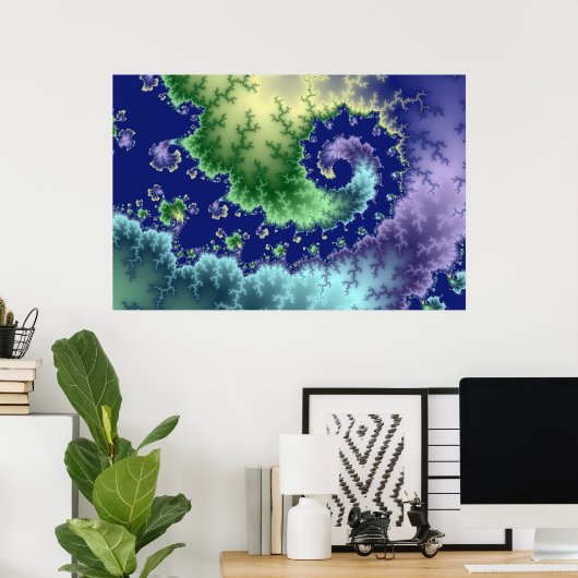 Floating Out - Fraktal Poster (Heimbüro)