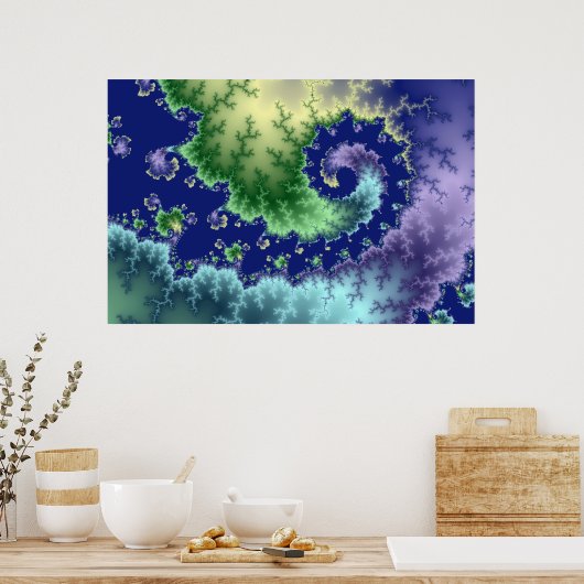 Floating Out - Fraktal Poster (Küche)