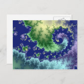 Floating Out - Fraktal Postkarte (Vorne/Hinten)