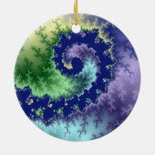 Floating Out Weihnachts-Fraktal Keramikornament (Hinten)