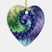 Floating Out Weihnachts-Fraktal Keramikornament (Rechts)