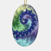 Floating Out Weihnachts-Fraktal Keramikornament (Links)