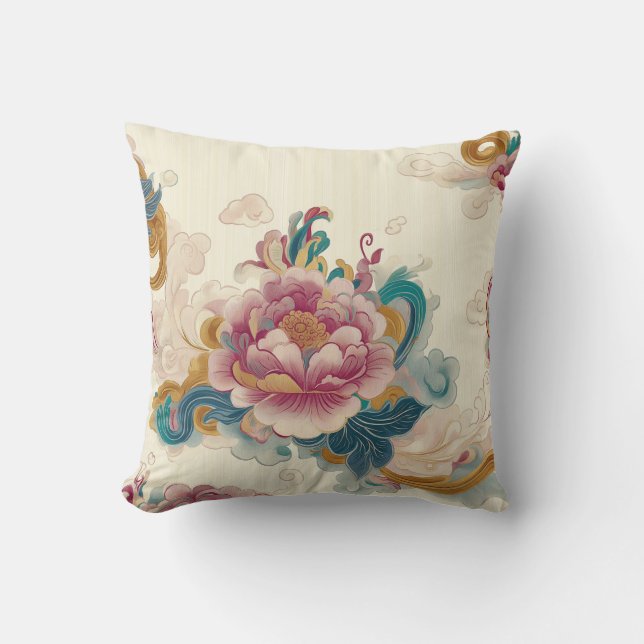 Floating Peony Kissen (Vorderseite)