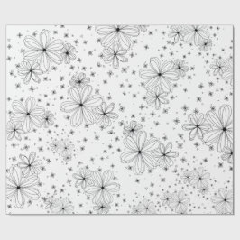 Floating Petals – Colorable Wrapping Paper Geschenkpapier