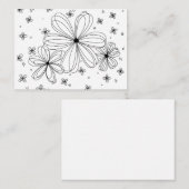 Floating Petals - Farbbare florale Note Card Mitteilungskarte (Vorne/Hinten)