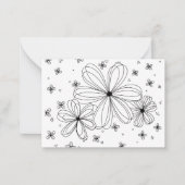 Floating Petals - Farbbare florale Note Card Mitteilungskarte (Vorderseite)