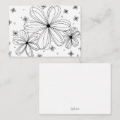 Floating Petals - Farbbare florale Note Card Mitteilungskarte (Vorne/Hinten)