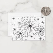 Floating Petals - Farbbare florale Note Card Mitteilungskarte (Vorderseite/Rückseite Beispiel)