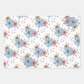 Floating Petals – Floral Wrapping paper Geschenkpapier Set (Vorderseite 3)