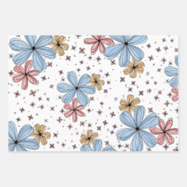Floating Petals – Floral Wrapping paper Geschenkpapier Set