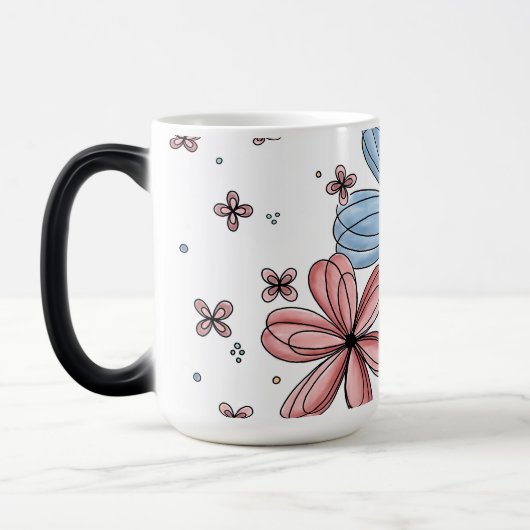 Floating Petals – Full Color Mug Verwandlungstasse (Links)
