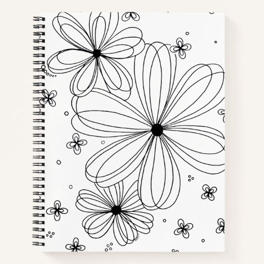 Floating Petals – Spiral Notebook Notizblock (Vorderseite)