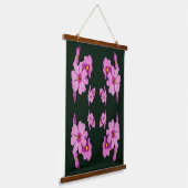Floating Pink Cosmos Blume Abstrakt Wandteppich Mit Holzrahmen (Gewinkelt)