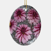 Floating Pink Dahlias Keramik Ornament (Rechts)