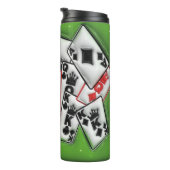 Floating Poker Cards 3D Inflated Tumbler Thermosbecher (Nach rechts gedreht)