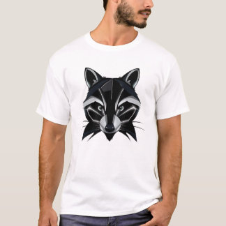 Floating Raccoon Face Art T-Shirt