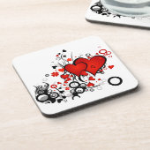 Floating Red Hearts Untersetzer (Linke Seite)