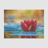Floating Red Lotus Tissue Paper Seidenpapier (Vorderseite)