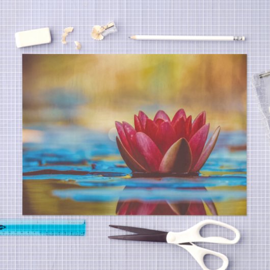 Floating Red Lotus Tissue Paper Seidenpapier (Handwerk)