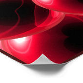 Floating Red Spheres Acrylic Wall Art Poster (Ecke)