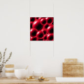 Floating Red Spheres Acrylic Wall Art Poster (Küche)
