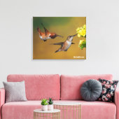 Floating Rufous Hummingbird Leinwanddruck (Insitu (Wohnzimmer))