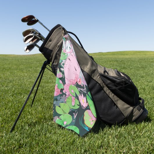 Floating Serenity Water Nymph Anime Girl Golfhandtuch (Gras)