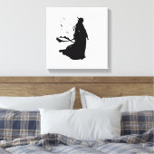 Floating Silence – Minimalist Female Silhouette Leinwanddruck (Insitu (Schlafzimmer))