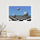Floating Silver Orbs Poster (Küche)