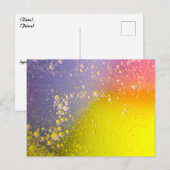 Floating Soda Bubbles Farbiger Hintergrund Abstrak Postkarte (Vorne/Hinten)