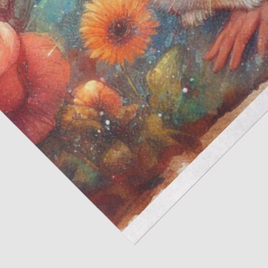 Floating Through Fantasy Alice Rabbit Decoupage Seidenpapier (Ausschnitt)