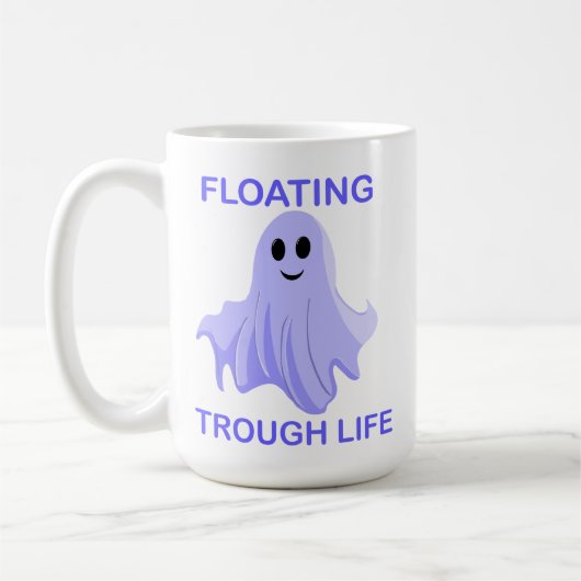 Floating Through Life Cute Ghost Kaffeetasse (Links)