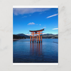 Floating Torii im Itsukushima-Schrein - Postkarte