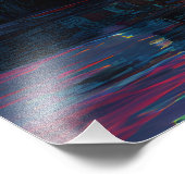 Floating Turquoise Tree Islands Neon Sky Fotodruck (Ecke)